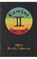 2020 Yearly Calendar - Zodiac Sign Gemini: Astrology Appointment Book for Horoscope Fans, weekly calendar, 120 Pages, 6" x 9" Organizer