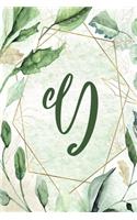 2020 Weekly Planner, Letter Y - Green Gold Floral Design: 6"x9" 1-Yr Weekly Calendar, 1 week - 2-page layout, Alphabet