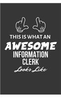 This Is What An Awesome Information Clerk Looks Like Notebook