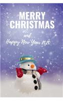 Merry Christmas and Happy New Year 2020: Christmas and New Year gift in blank line journal, notebook for kids, best friends, lover, family, buddy, beloved person, 100 pages, size 6X9 inches