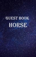 Guest book horse: guest books for memorial service, guest books for visitors, 150 Pages, 6 x 9IN.