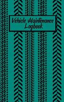 Vehicle Maintenance Logbook: Black Tire Threads Maintenance Repair Journal Record Notebook for your Maintenance of your Personal Vehicle or bike