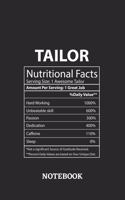 Nutritional Facts Tailor Awesome Notebook: 6x9 inches - 110 graph paper, quad ruled, squared, grid paper pages - Greatest Passionate working Job Journal - Gift, Present Idea