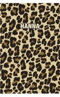 Hanna: Personalized Notebook - Leopard Print (Animal Pattern). Blank College Ruled (Lined) Journal for Notes, Journaling, Diary Writing. Wildlife Theme Des