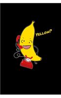 Yellow?: 6x9 Banana - blank with numbers paper - notebook - notes