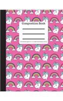 Composition Book 100 Sheet/200 Pages 8.5 X 11 In.-Wide Ruled-Rainbow Unicorn: Unicorn Notebook for School - Student Journal - Writing Composition Book - Writing Notebook -Soft Cover Notepad