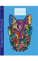 Composition Notebook Fox: Dot Grid Paper Book, blank pages to write in for school, take notes, for girls, students, teachers, homeschool, Colorful Art Design Soft Cover