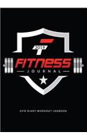 Fitness Journal 2019: Gym Diary Workout Logbook: Track Fitness Over 100 Days, 8" X 10" 2019 and Beyond for Men & Women(2 Fitness Journals 2019)