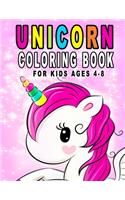 Unicorn Coloring Book For Kids Ages 4-8