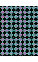 Cornell Notes Notebook: Purple/Black Diamonds - Large 8.5"x11" - 140 Page - Cornell Note Taking System for Students - College-Ruled - Softbound - Glossy Cover