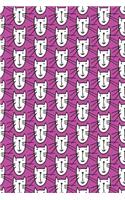 Bullet Journal Notebook for Cat Lovers Smiley Cats Pattern 6: 112 Page Numbered Graph Style Grid Bullet Journal with Index Pages and Key Pages in Portable 6 X 9 Size.