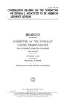 Confirmation hearing on the nomination of Thomas L. Sansonetti to be Assistant Attorney General