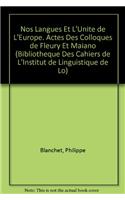 Nos langues et l'unité de l'Europe