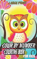 large Print Color By Number Coloring Book For Kids