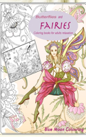 Butterflies and Fairies Coloring books for adults relaxation