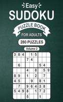 Easy Sudoku Puzzle Book For Adults Volume 2