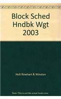 Block Sched Hndbk Wgt 2003