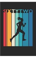 62nd Birthday Gift for Runner Diary - Running Notebook for 62 Year Old Women and Men - Vintage Running Journal