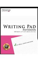 Writing Pad Notebook: Pink Cover, Lined Writing Notebook Pad, Essential for Home, Office & School