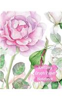 Knitting Graph Paper Notebook: Large Blank Knitters Journal with 2:3 Ratio Grid Paper 120 Pages 8 X 10 Soft Floral Cover