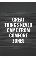 Great Things Never Came from Comfort Zones