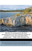 Digest of Comments on the Pharmacopia of the United States of America and on the National Formulary ... 1905-1922 Volume 114