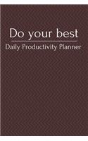 Do your best Daily Productivity Planner