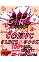 blank comic book for girl with Variety of Templates Draw your Own comics, unicorn dogman