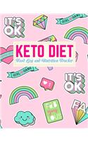 Keto Diet Food Log and Nutrition Tracker: Pretty Low Carb Fitness Tracker and Wellness Notebook - Daily Ketogenic Meal Planner - Weight Loss Journal and Healthy Living Diary - Book Code HB 0