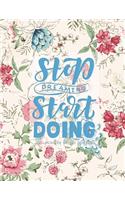 Stop dreaming Start doing 2020 monthly weekly planner