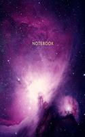 Notebook: Deep Purple Cosmic Nebula and Galaxy Formation - Journal for Girls and Boys, Kids, School, Students and Teachers - 7.5 x 9.25, 100 Blank Lined Pages