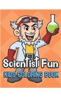 Scientist Fun Kids Coloring Book: Mad Science with Beaker Cover Color Book for Children of All Ages. Orange Diamond Design with Black White Pages for Mindfulness and Relaxation