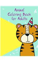 Animal Coloring Book for Adults: Cute Forest Wildlife Animals and Funny Activity for Kids's Creativity