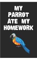 My Parrot Ate My Homework Notebook