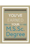 You've earned your M.S.Sc. Degree