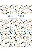 2018-2019 Weekly Academic Planner: 18 Month Calendar Orange Pattern July 2018 - December 2019 Weekly Organizer, 8,5x11