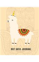 Dot Grid Journal: Plain Dot Grid Journal with 110 Pages and a Funky Fresh Llamacorn Cover