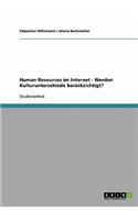 Human Resources Im Internet - Werden Kulturunterschiede Berucksichtigt?