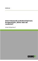Unterrichtsstunde zu Burkhard Spinnens Kurzgeschichte 