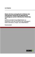 Bietet sich das Lerntagebuch im Rahmen der individuellen Förderung als Methode der Lerndiagnose und der individuellen Förderung an?