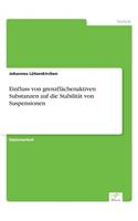 Einfluss von grenzflächenaktiven Substanzen auf die Stabilität von Suspensionen
