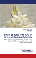 Effect of bulbs with GA₃ on different stages of tuberose