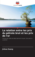 La relation entre les prix du pétrole brut et les prix de l'or