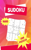 Sudoku Hard 200 Puzzles: Sudoku Puzzle Book 200 Large Print sudoku Puzzle to Improve Your Memory & Prevent Neurological Disorder Puzzles and Solutions