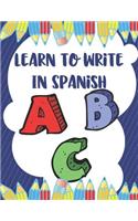 Learn To Write In Spanish