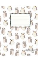 Notebook blank: owls - design - A4 format - 112 pages - notebook with register - ideal as diary, sketchbook, sketchbook, drawing book or empty colouring book