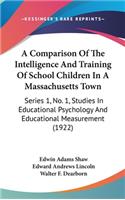 A Comparison Of The Intelligence And Training Of School Children In A Massachusetts Town