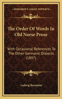 Order Of Words In Old Norse Prose