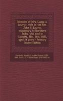 Memoirs of Mrs. Louisa A. Lowrie