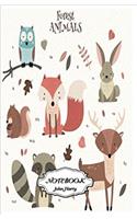 Notebook Journal Dot-grid, Forest Animals